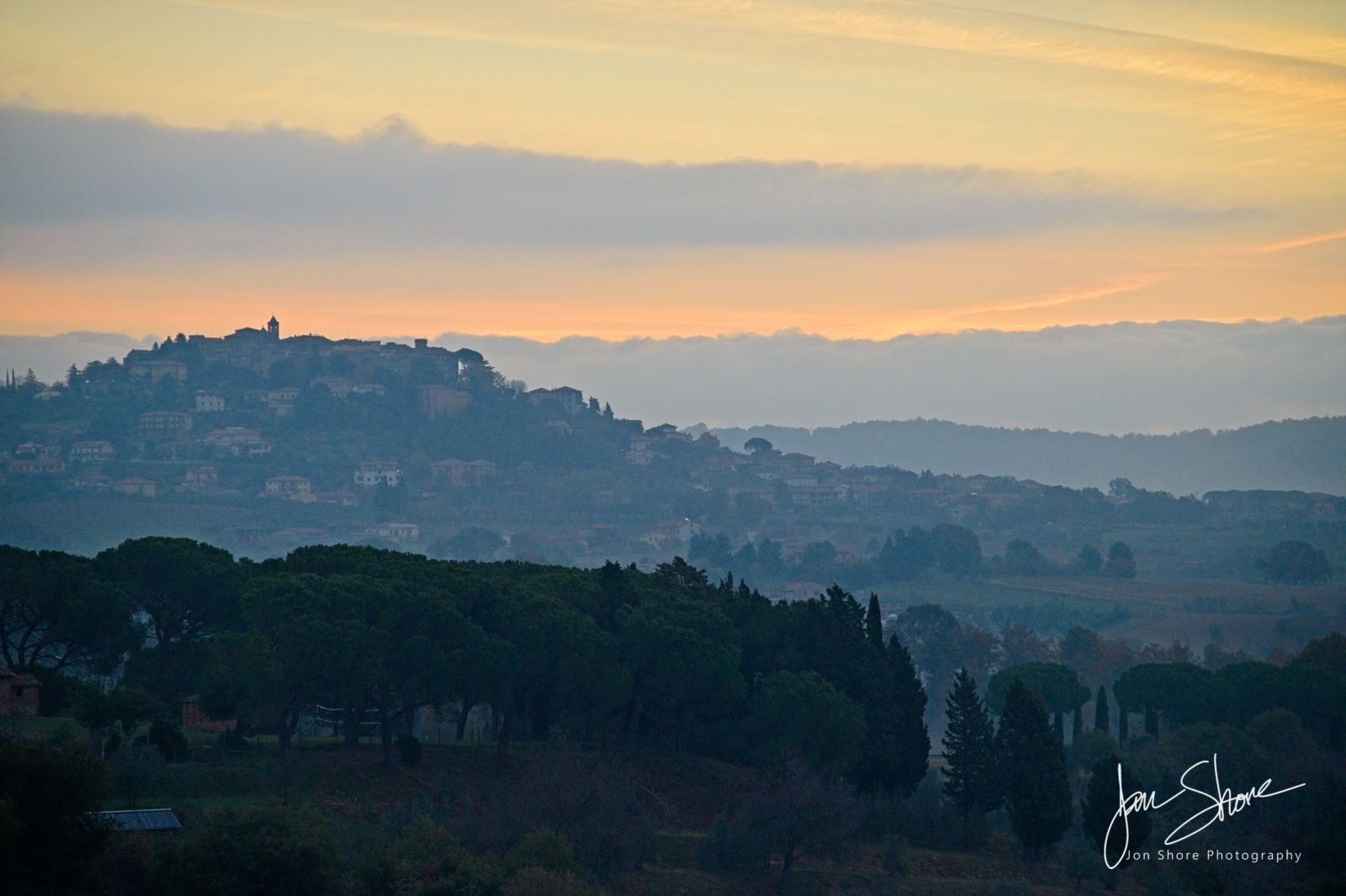 Sunrise Monteleone d’Orvieto Italy November 2025 by Jon Shore